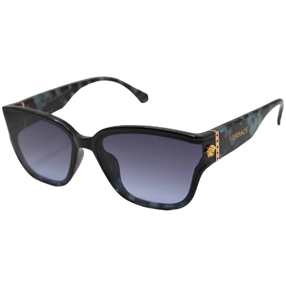 Versace Women’s Sunglasses | Black/Blue | Gray-Blue Lens | Like New (scratched) - Picture 4 of 16